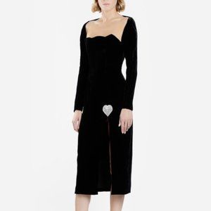 ISO: SILVIA ASTORE Black Velvet Embellished Dress Size 38 or 40